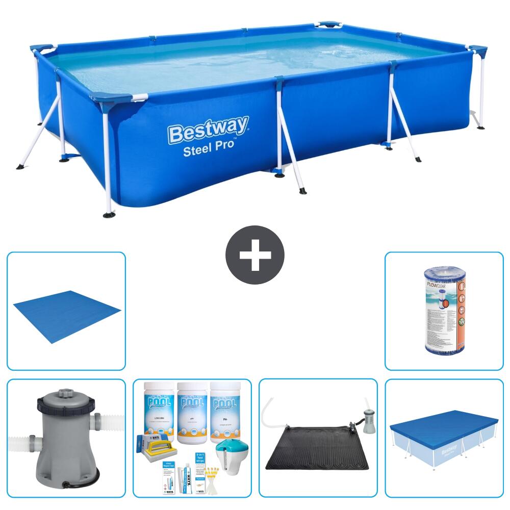 Bestway Steel Pro Rechthoekig - 300x201x66 cm - 7-delig S21562 1/7