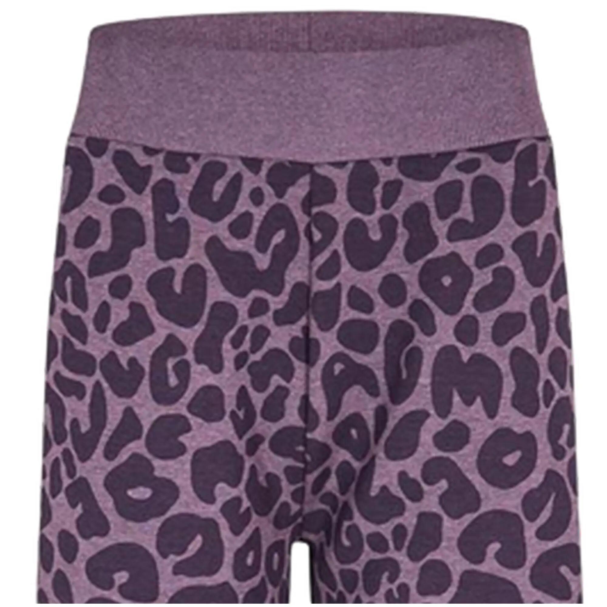 Pantaloni Da Casa Leopardato Gamba Larga Donna Boss Viola Scuro 3/3