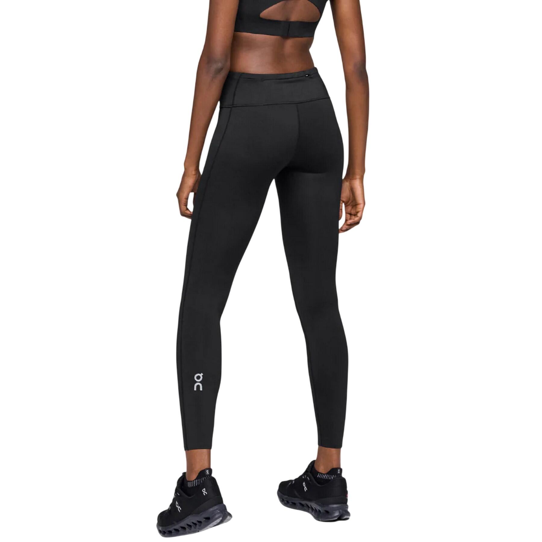 Calzamaglia Da Corsa Donna On Running Nero 3/4