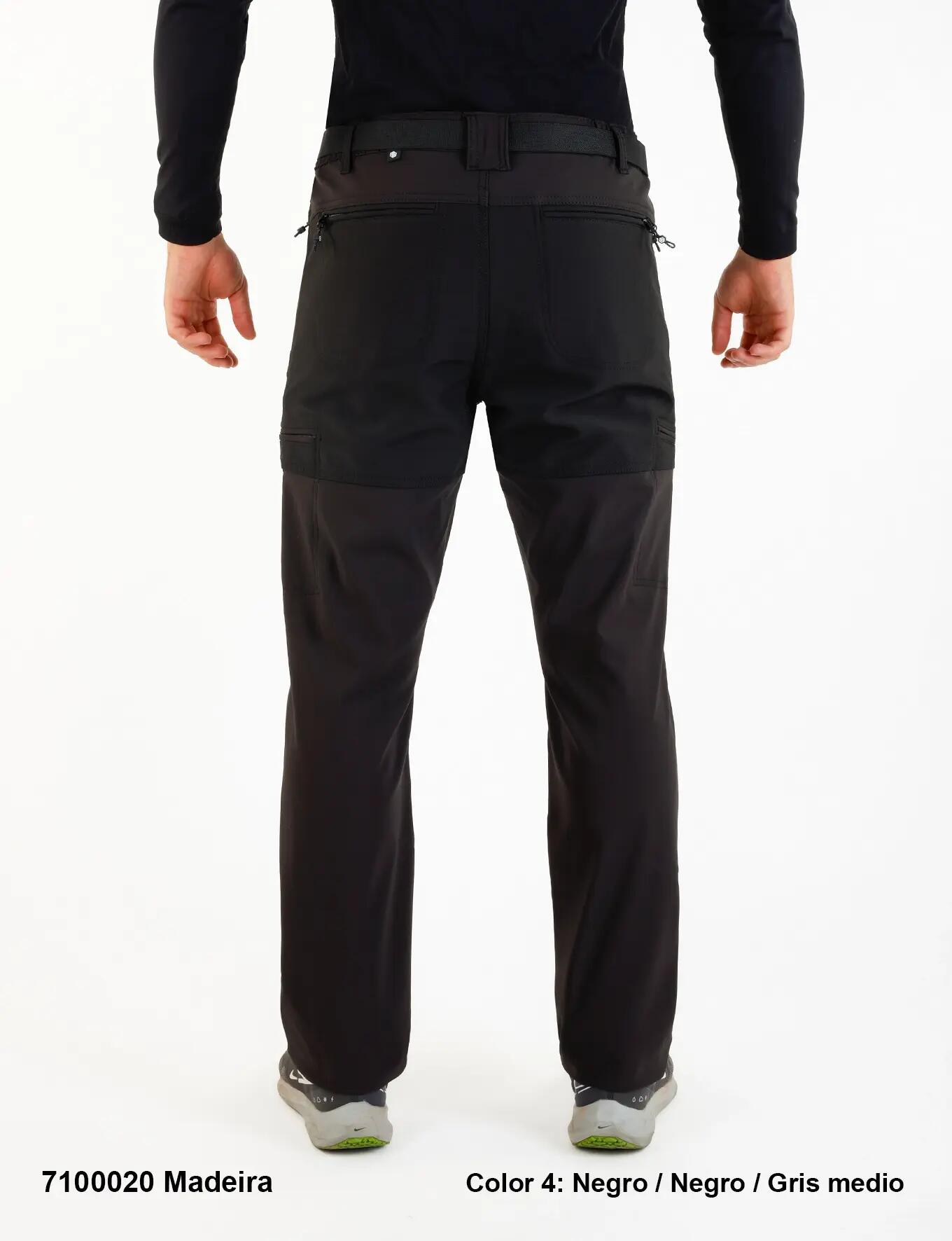 Pantalón - Travesía todoterreno - Hombre - Largo, elástico, 4 bolsillos - Negro 2/3