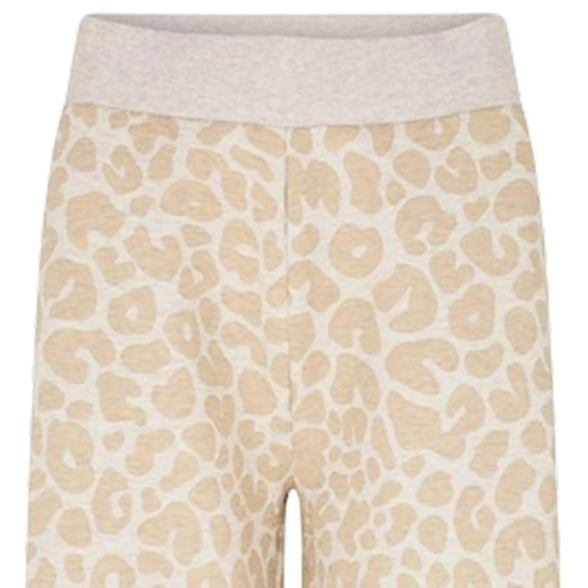 Pantaloni Da Casa Leopardato Gamba Larga Donna Boss Bianco 3/3