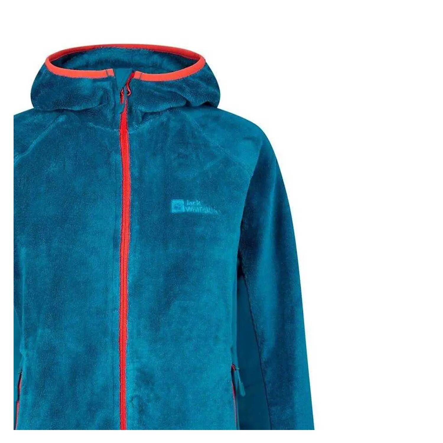 "Rotwand" Kapuzenpullover für Damen Blau 3/3