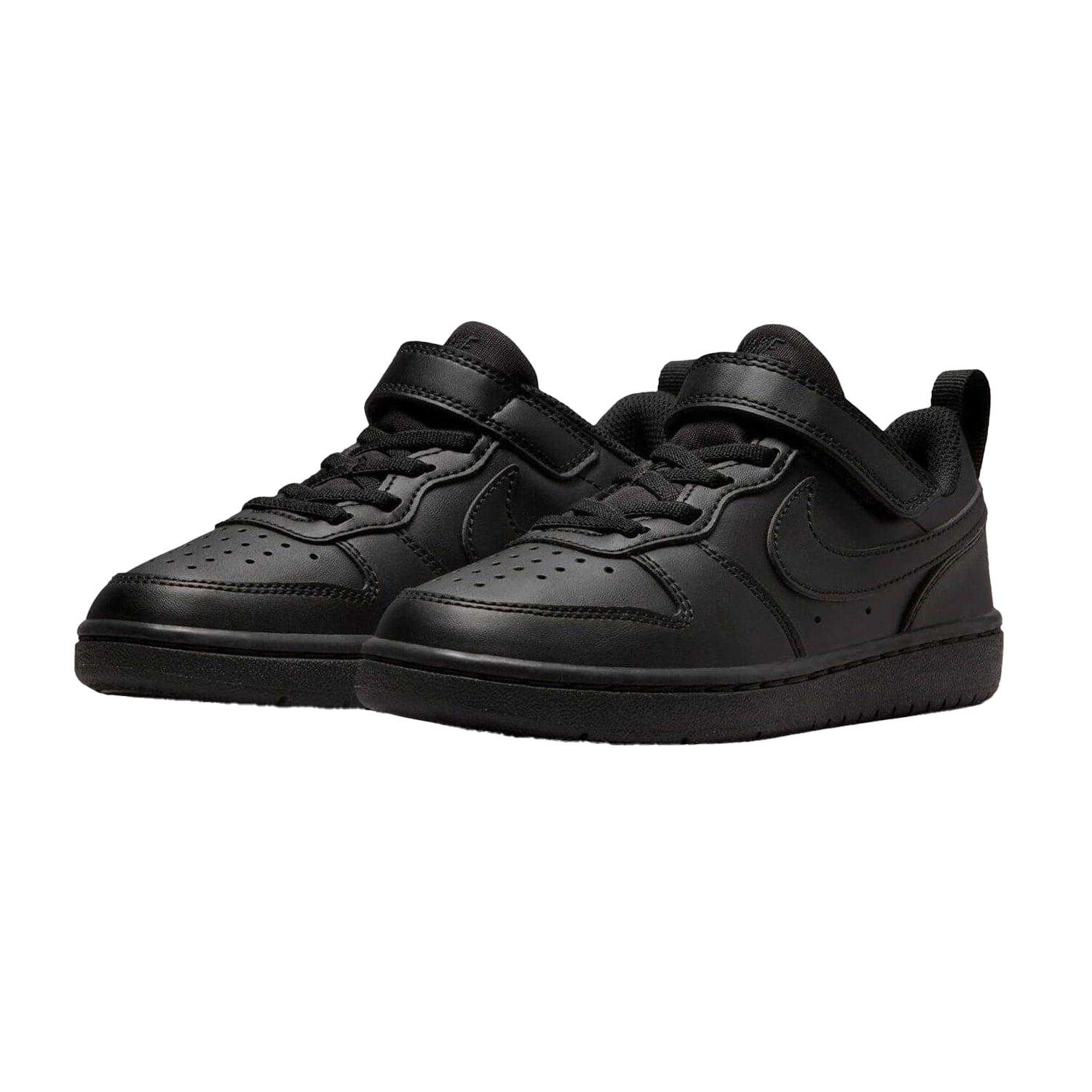 Boys Court Borough Cupsole Trainers (Black) 5/5