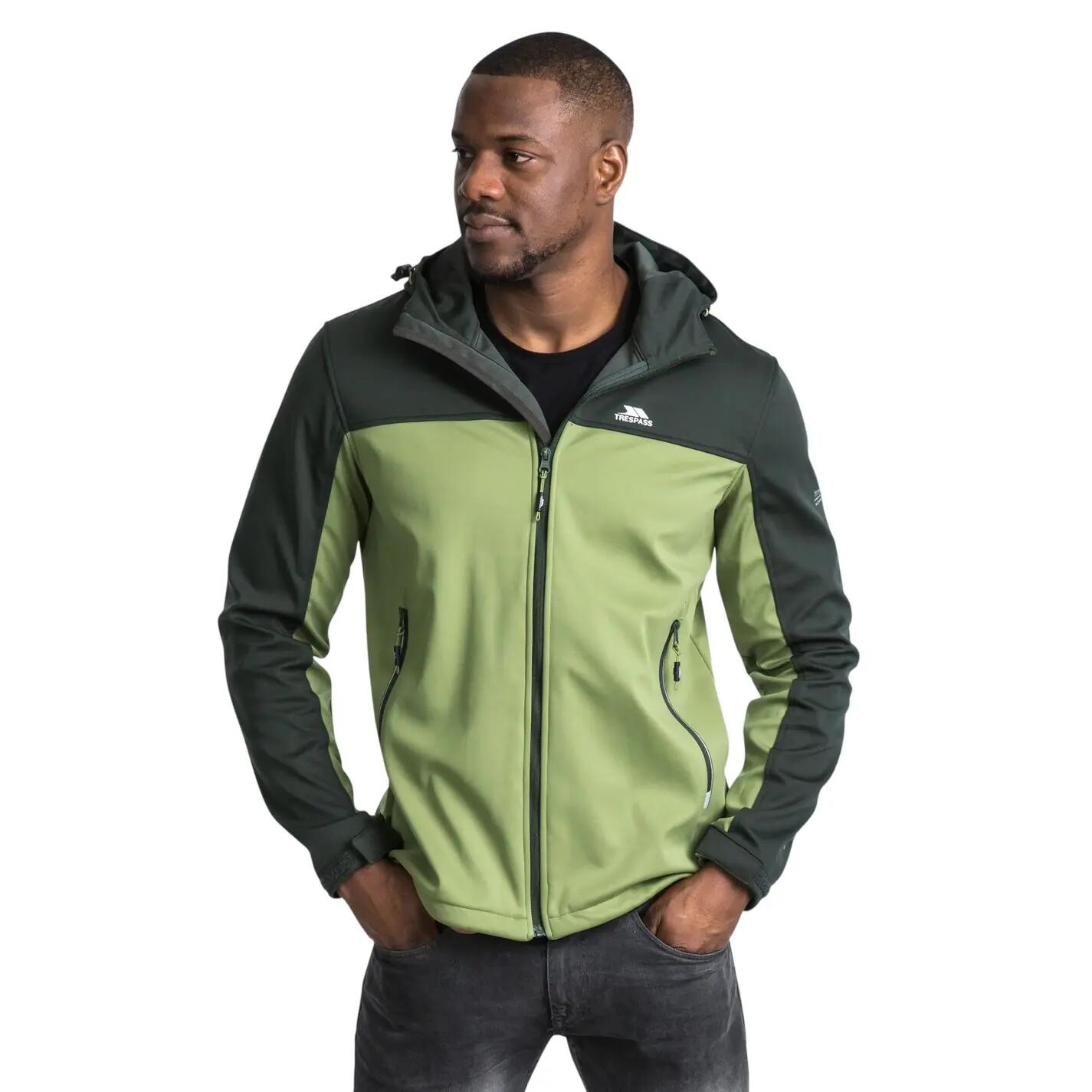 Giacca Soft Shell Blocchi Di Colore Uomo Trespass Palin Verde Oliva 2/3
