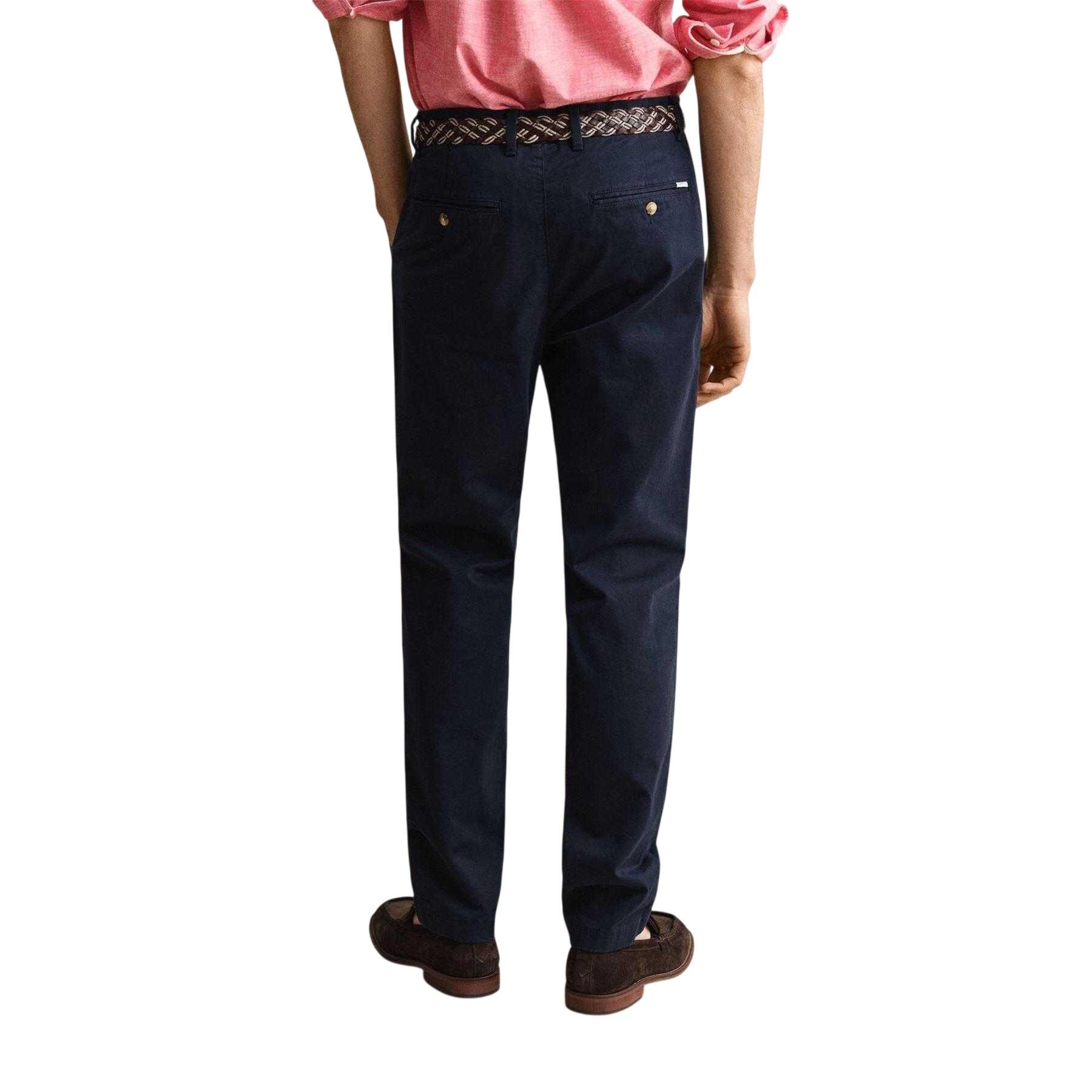 Chino Twill Uomo Gant Blu Sera 3/5