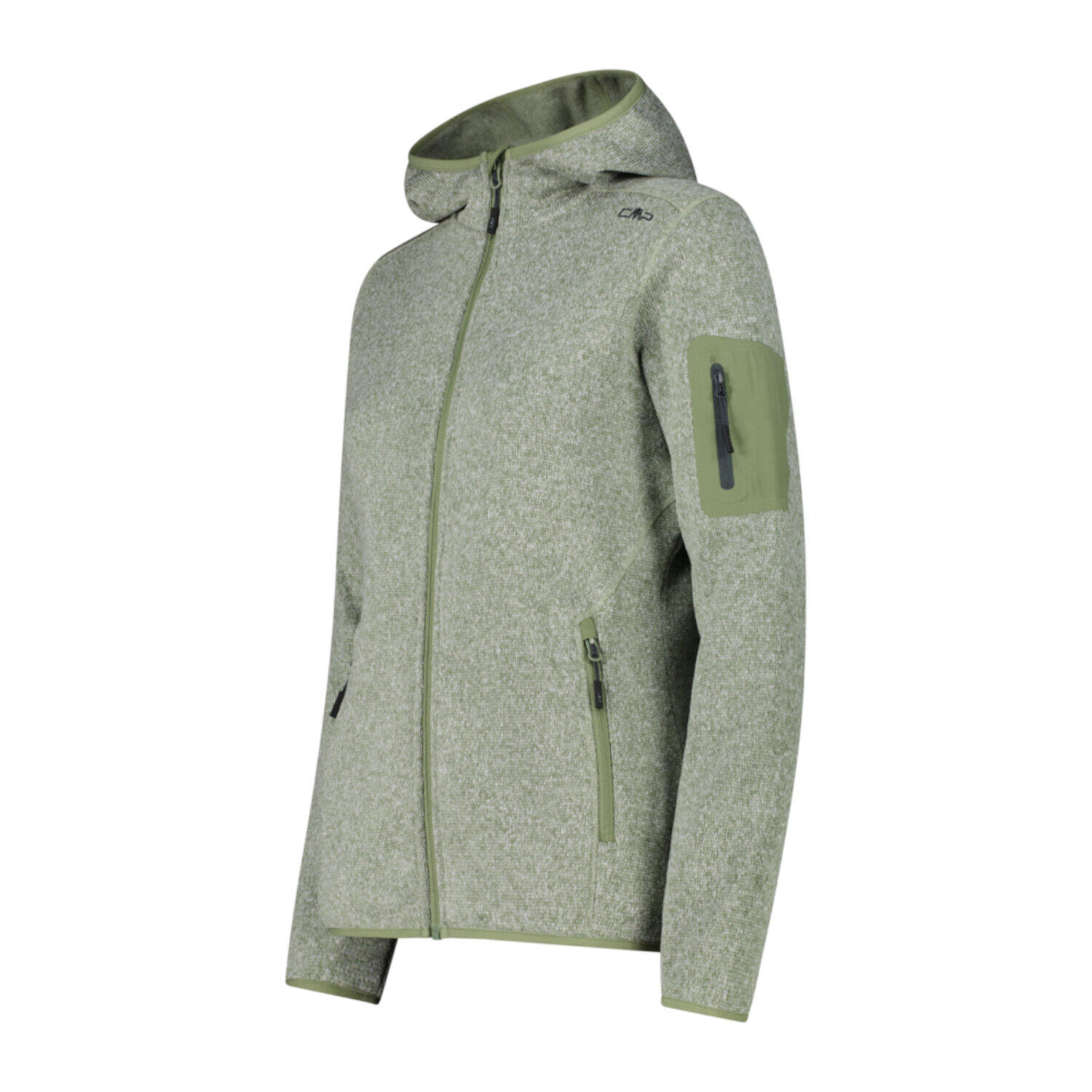 Polaire à capuche épaisse en maille chinée femme CMP Knit-Tech 3/3