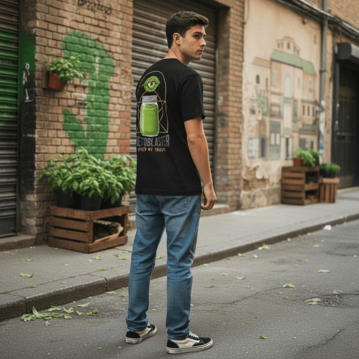 Koszulka z serii Trust Sushi-Czarna-Streetwear 8/8