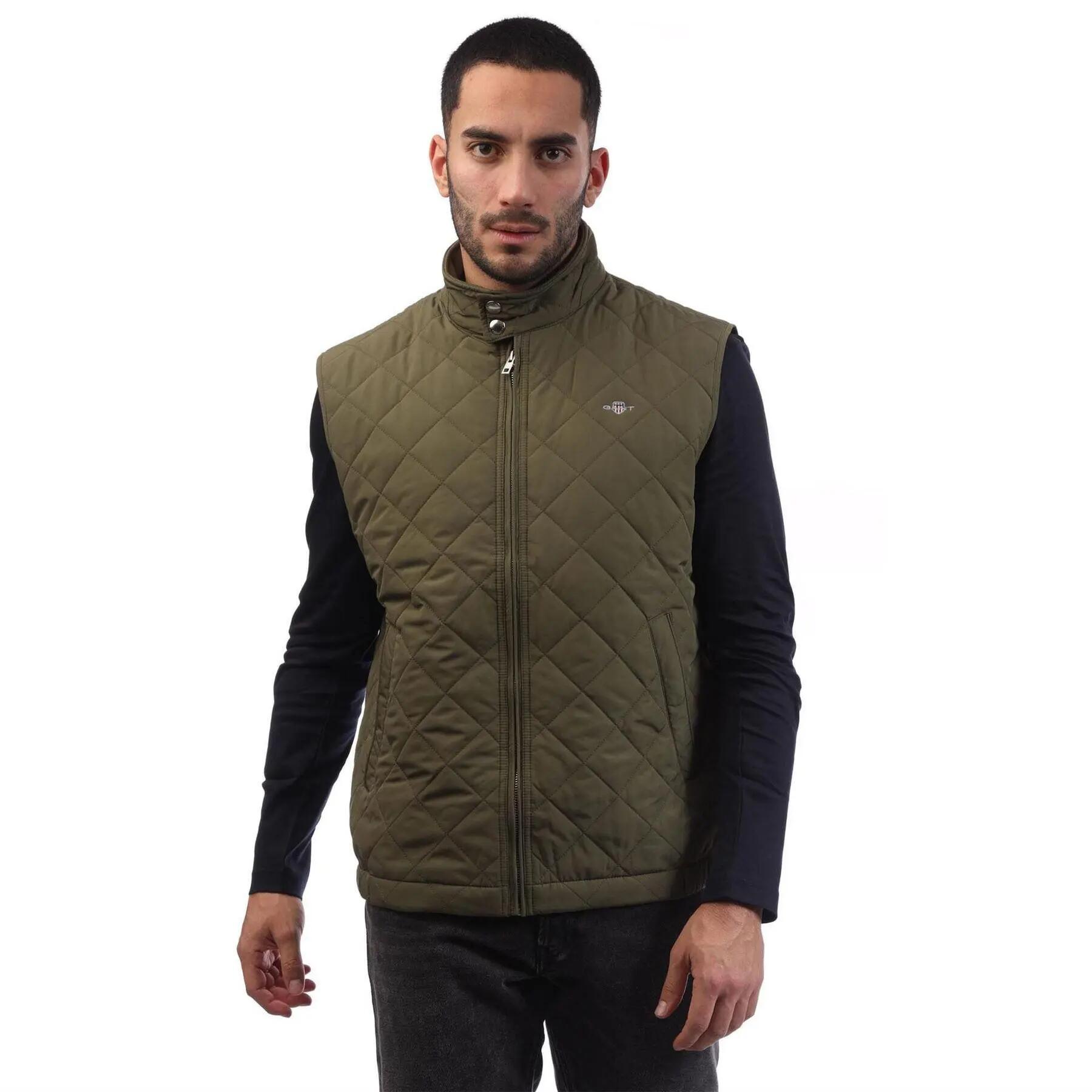 Gilet Trapuntato Uomo Gant Verde 2/4