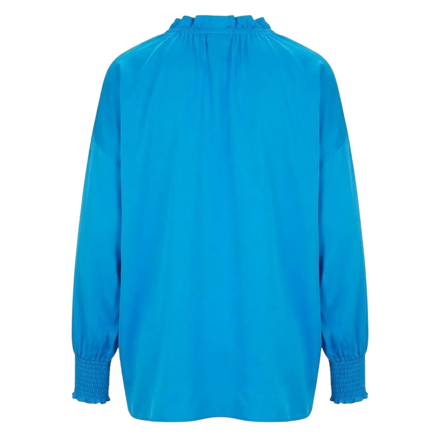 Camicetta Seta Donna Boss Baratina Blu Acceso 2/2