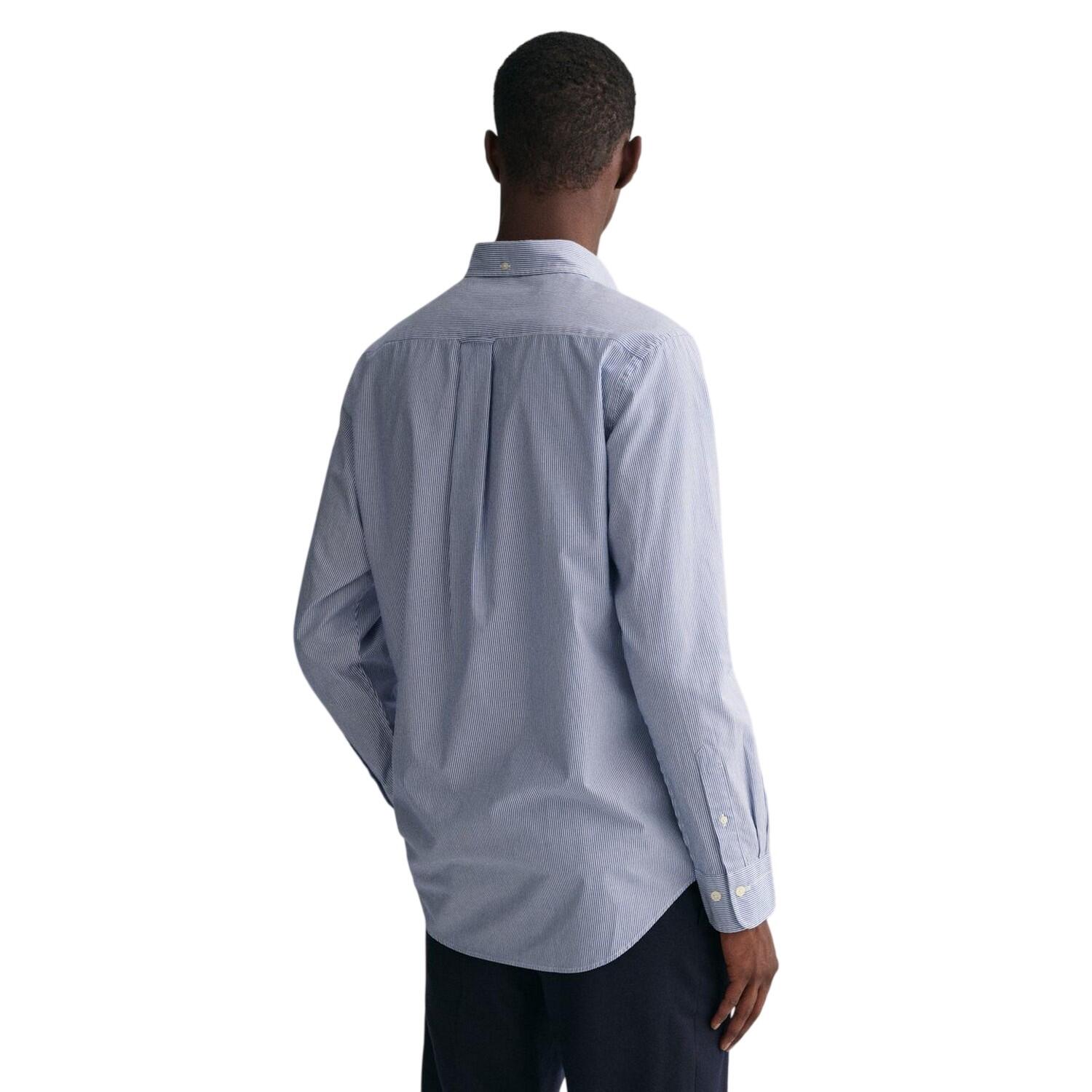 Camicia Popeline Uomo Gant Banker Blu 3/3