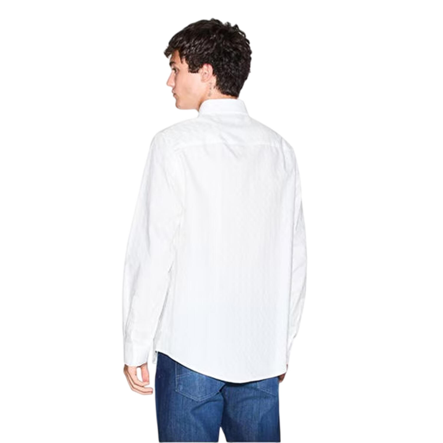 Camisa Diseño Texturizada para Hombre Blanco Roto 3/3