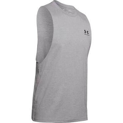 Under armour ua left chest cut off tank tanktop volwassenen