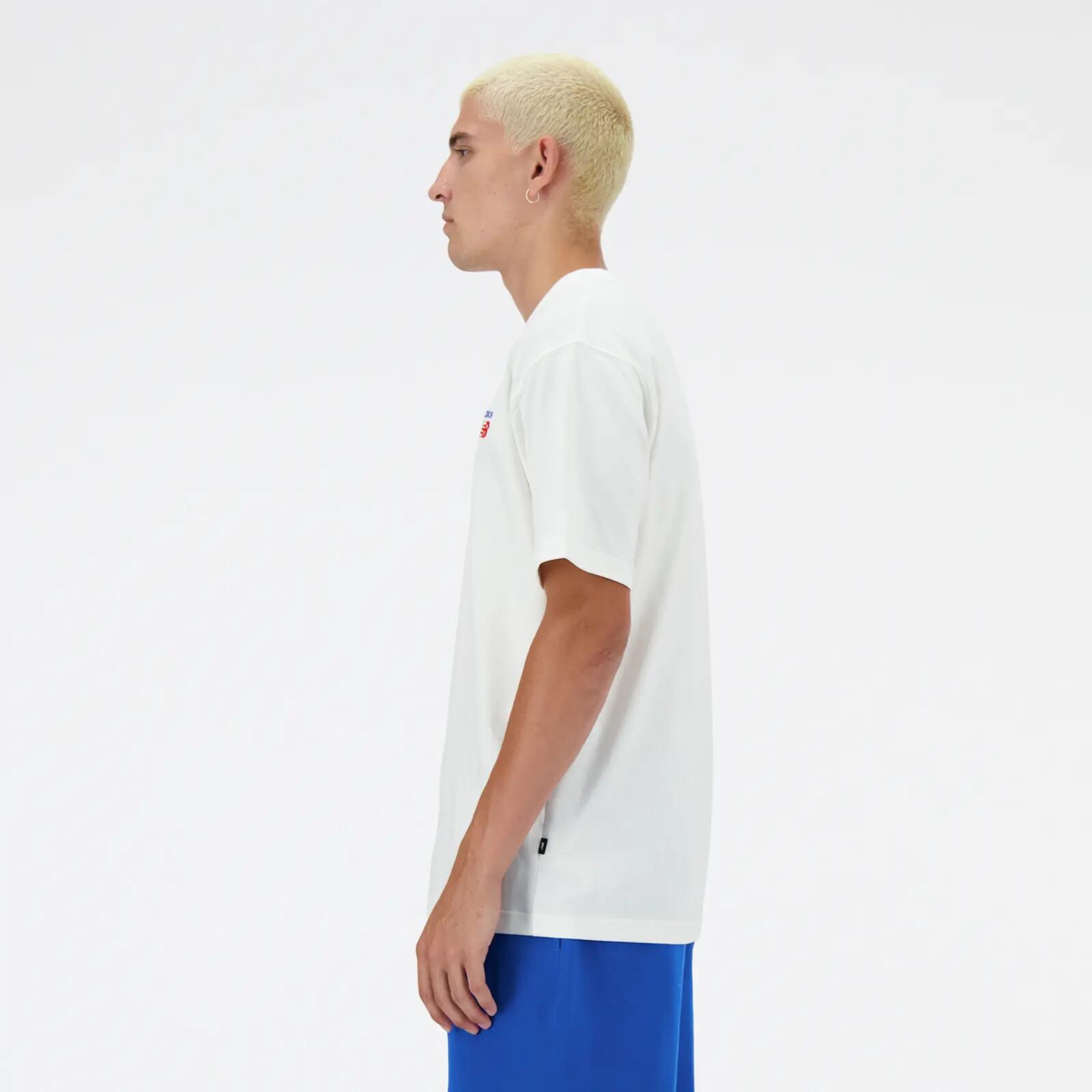 New Balance Athletics Premium Logo T-Shirt, bianco, unisex uomo 7/7