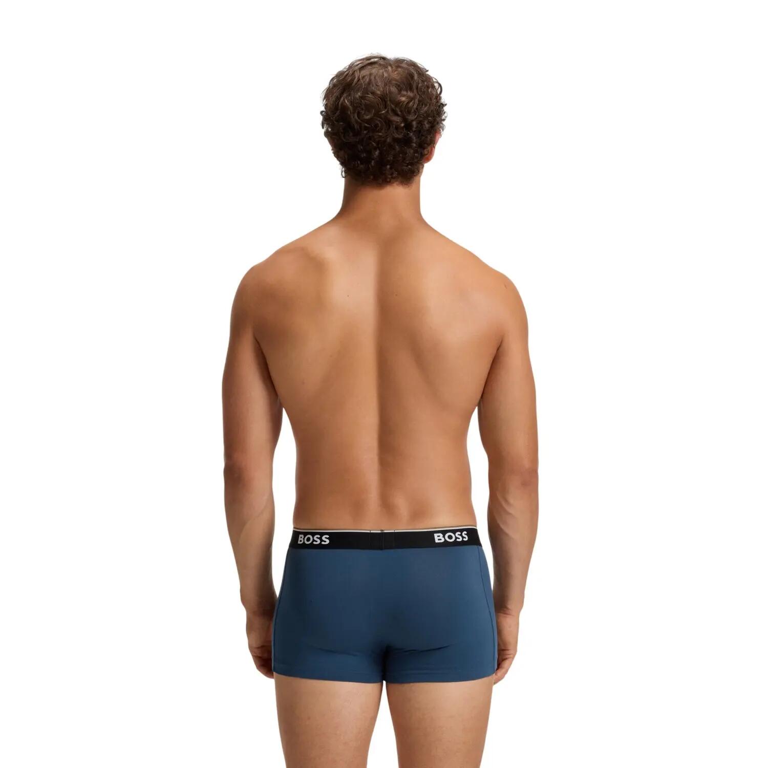 Boxershorts met logo voor heren (set van 3) (Blauw/Teal/Navy) 3/5
