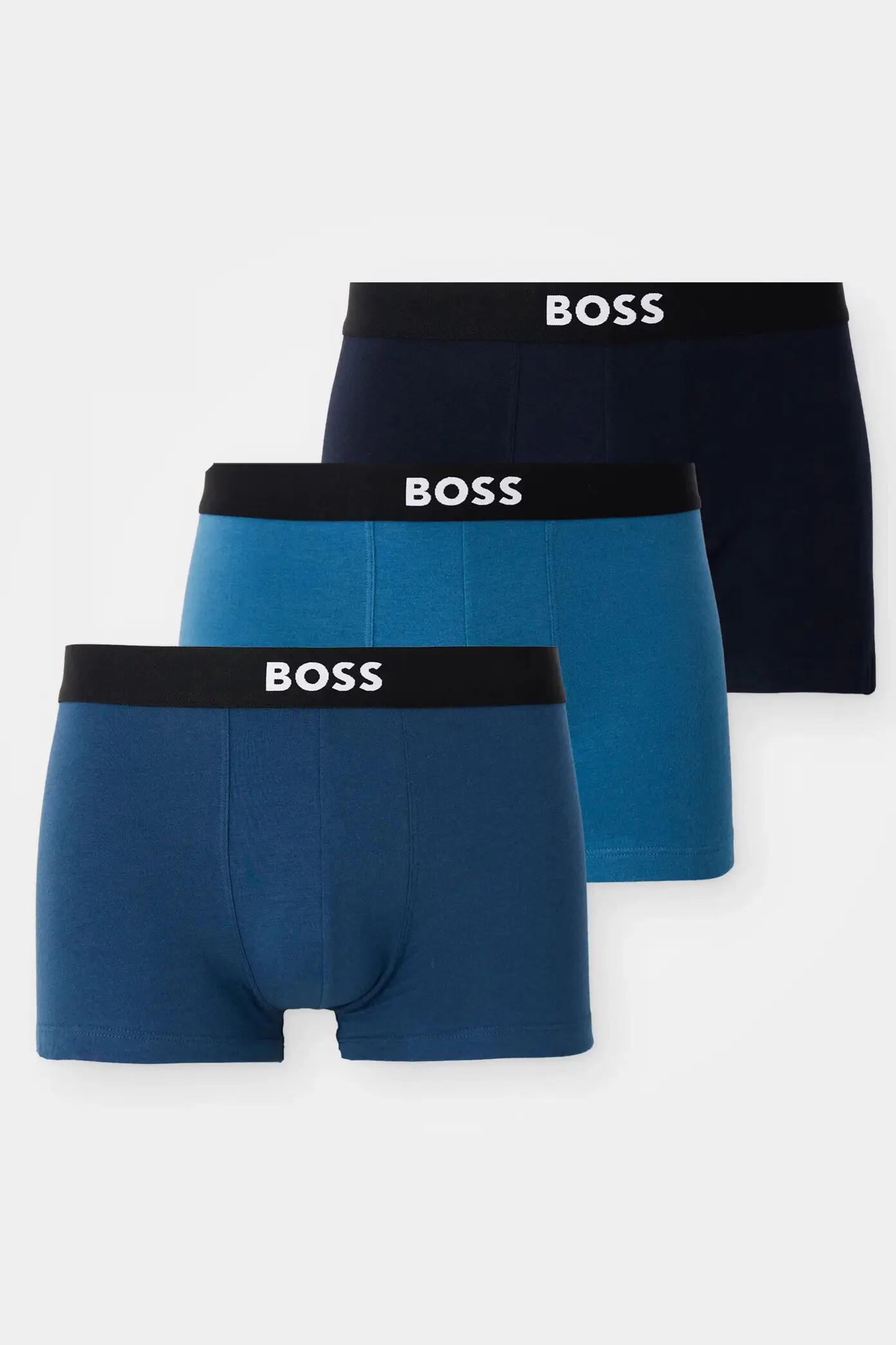 Boxershorts met logo voor heren (set van 3) (Blauw/Teal/Navy) 4/5