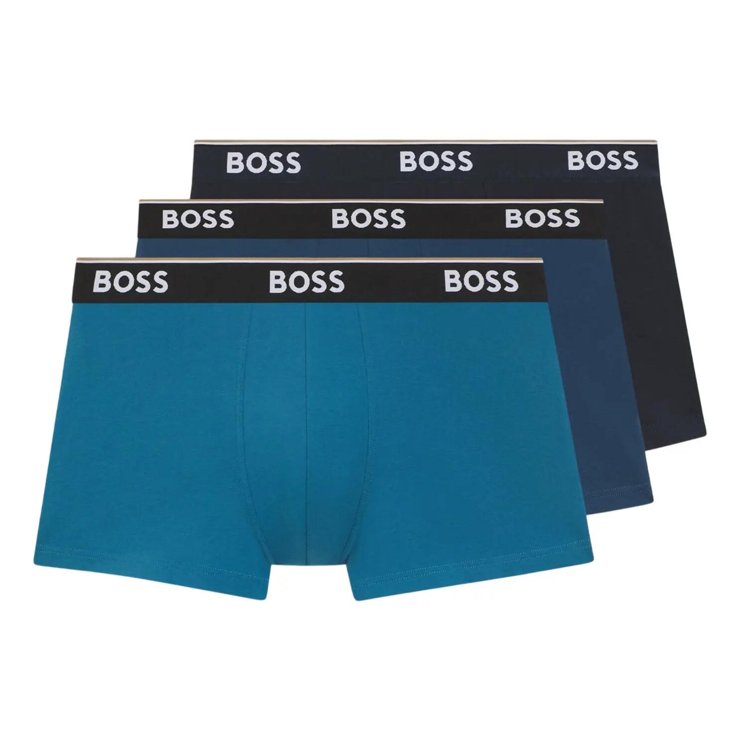 Boxershorts met logo voor heren (set van 3) (Blauw/Teal/Navy) 2/5