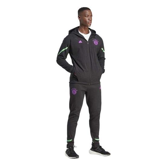 Veste À Capuche Manches Raglan Motif/style Adidas Homme (Noir)