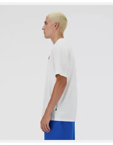 New Balance Athletics Premium Logo T-Shirt, bianco, unisex uomo 4/7