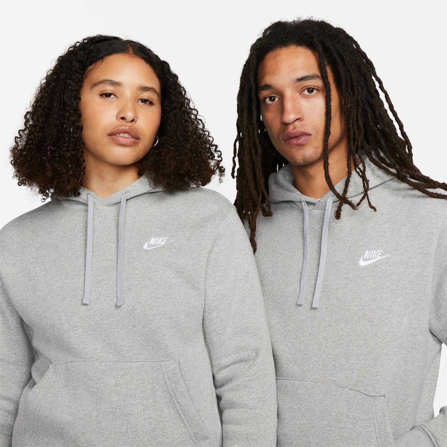 Mens Club Fleece Pullover Hoodie (Grey) 5/6