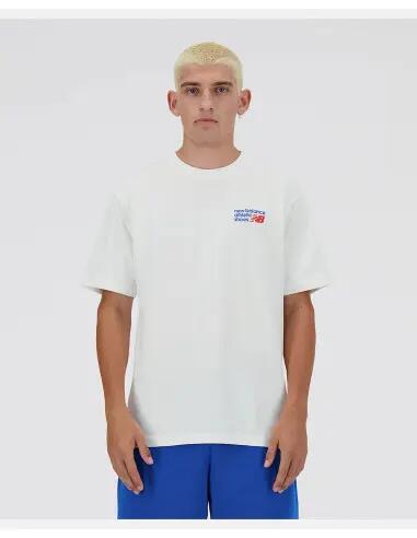 New Balance Athletics Premium Logo T-Shirt, bianco, unisex uomo 2/7