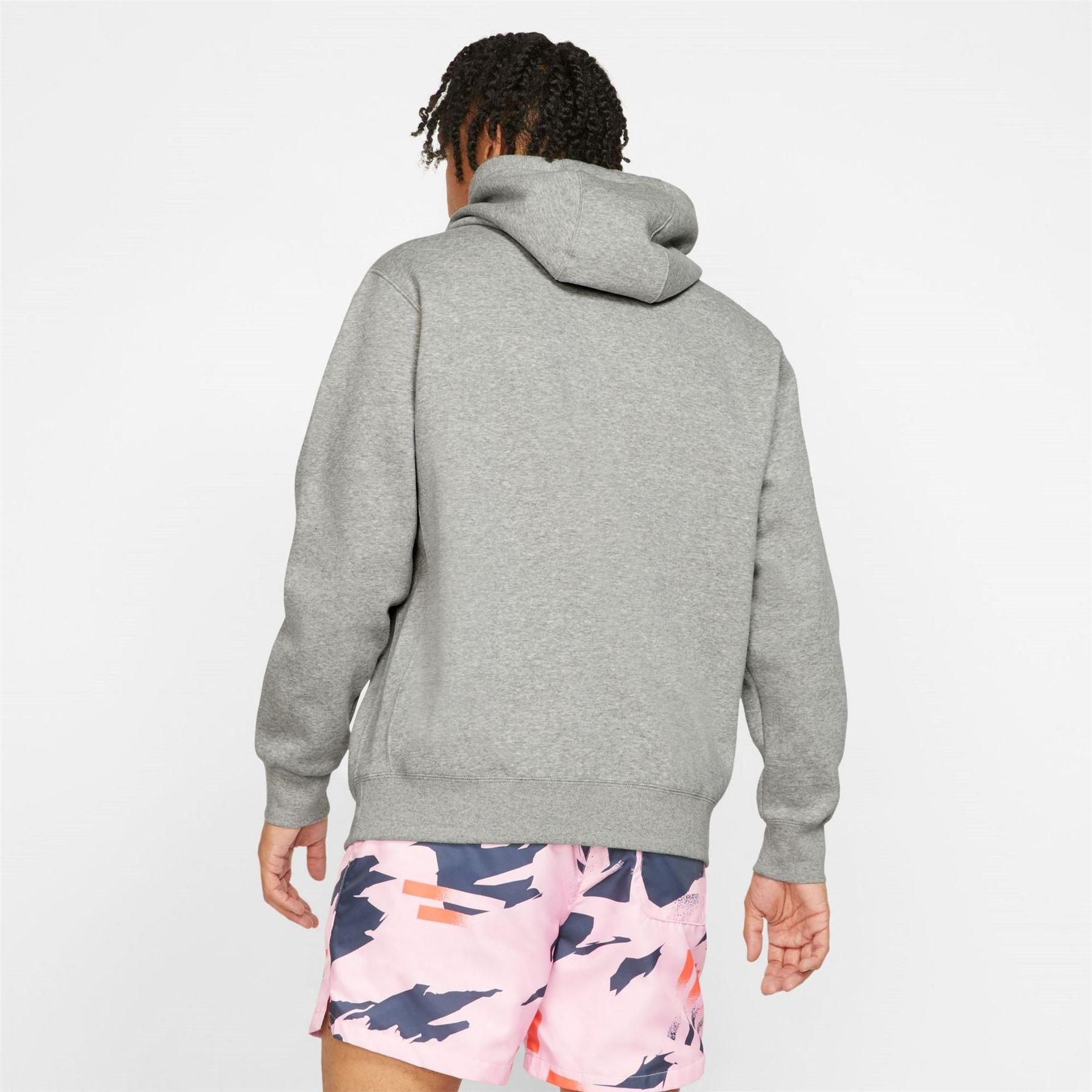 Mens Club Fleece Pullover Hoodie (Grey) 4/6