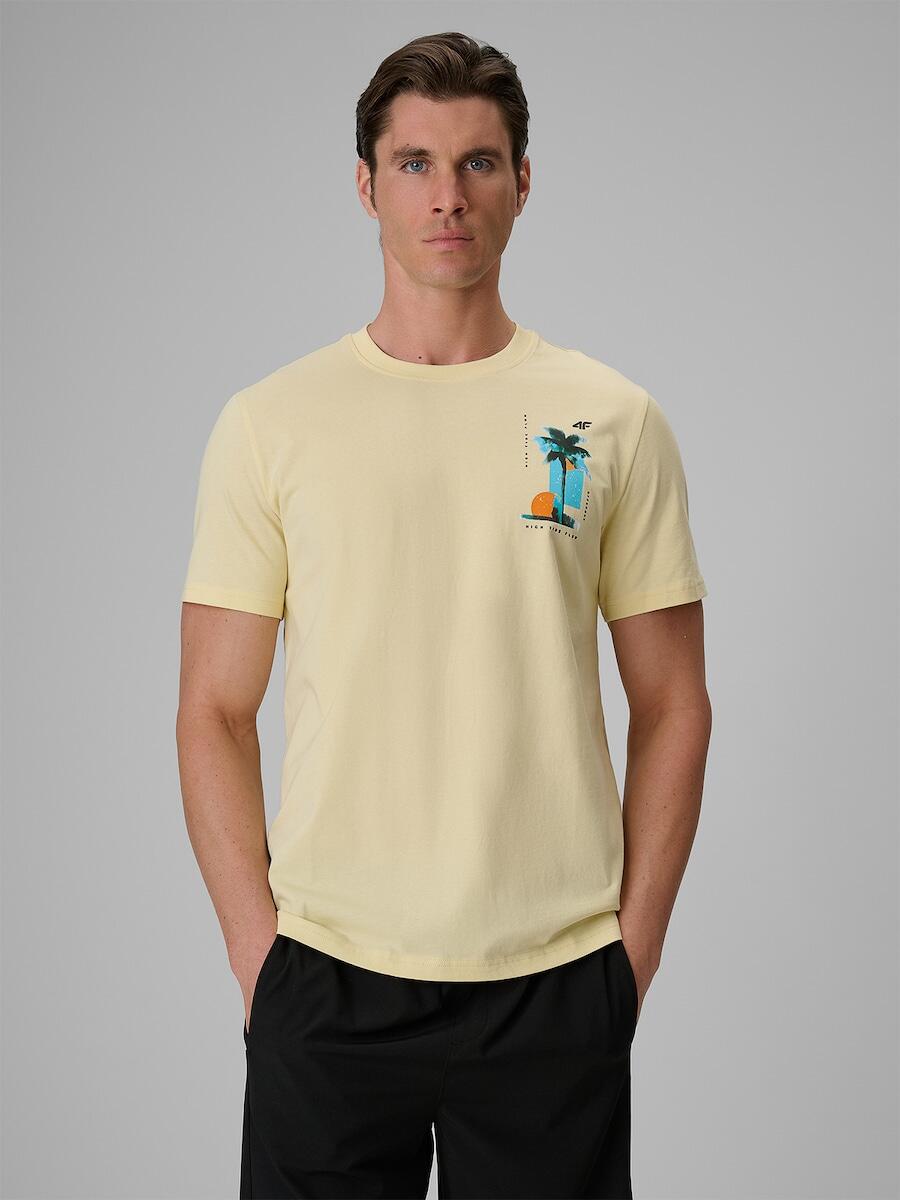 T-shirt bawełniany męski 4F 4FRSS26TTSHM4301