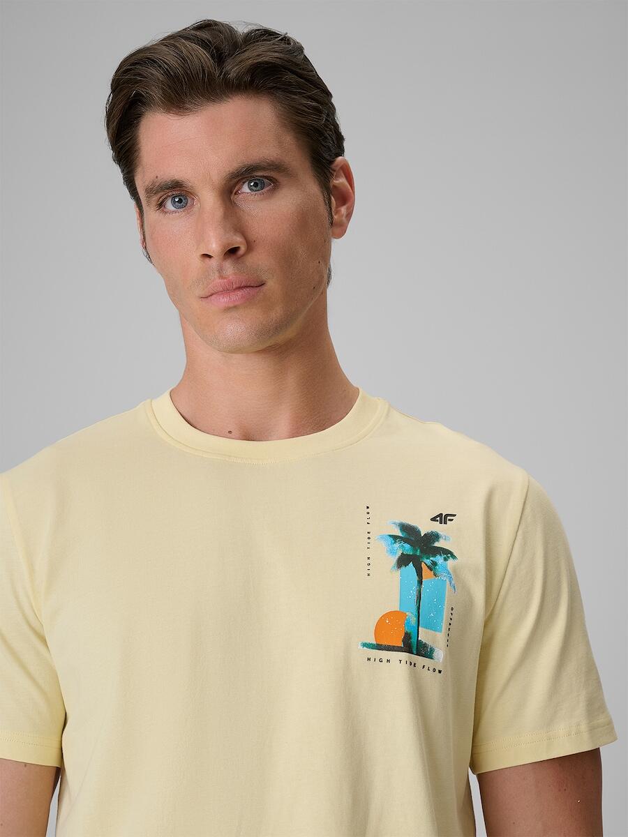 T-shirt bawełniany męski 4F 4FRSS26TTSHM4301 4/6