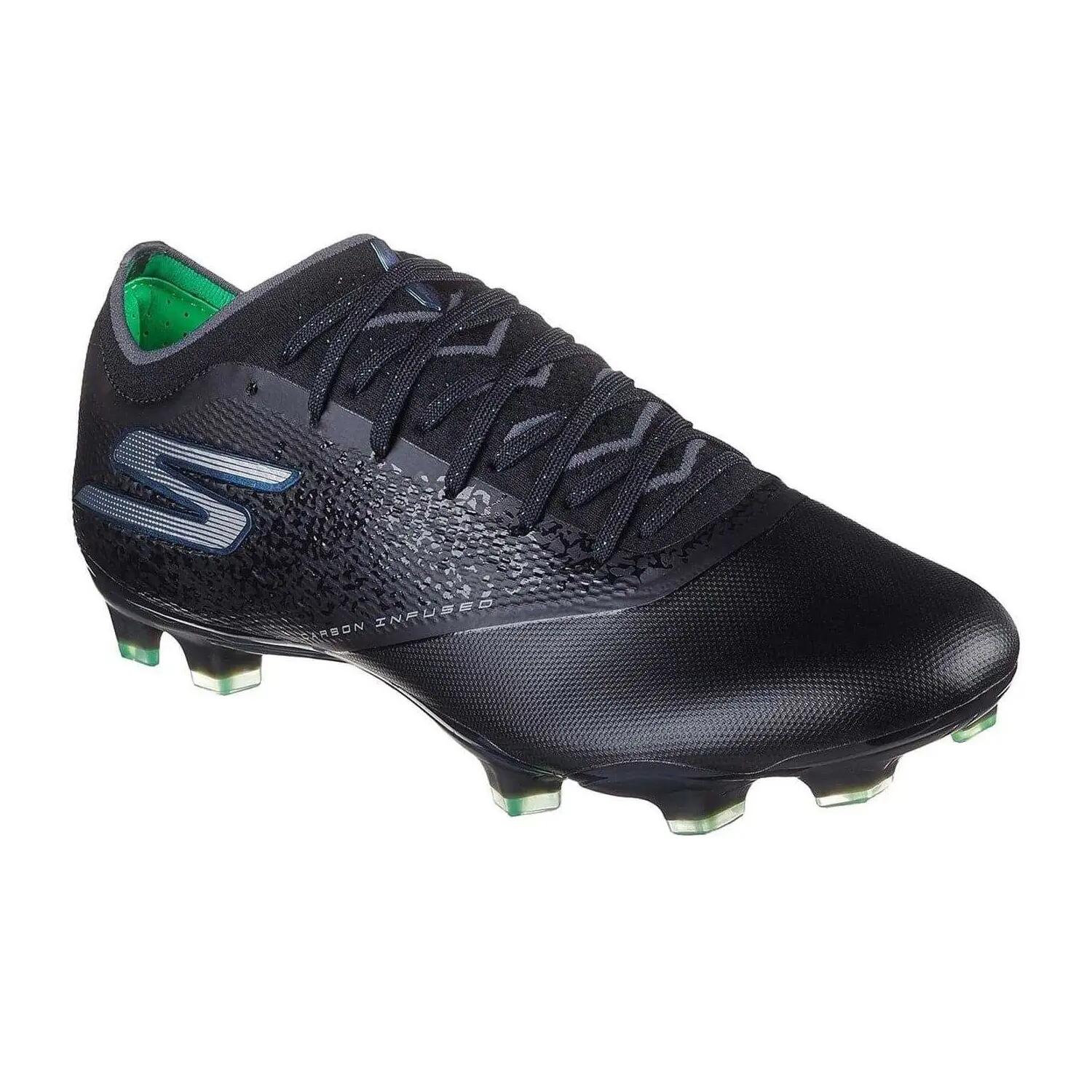 Chaussures De Foot Pour Terrain Ferme RAZOR ELITE Homme (Noir / Argenté) 6/6