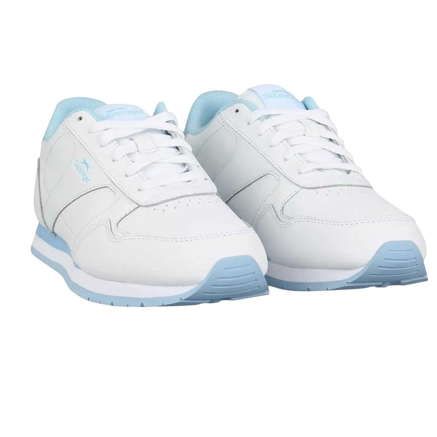 Sneaker für , Beschichtetes Leder Damen Weiß/Hellblau 5/5