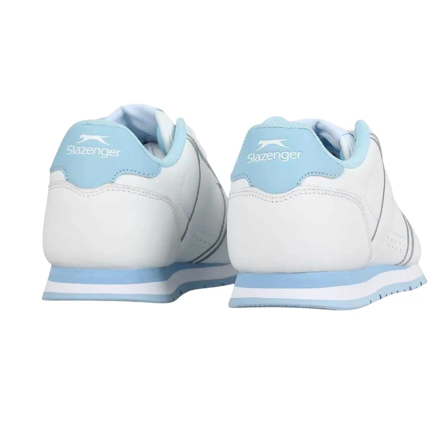 Sneaker für , Beschichtetes Leder Damen Weiß/Hellblau 2/5