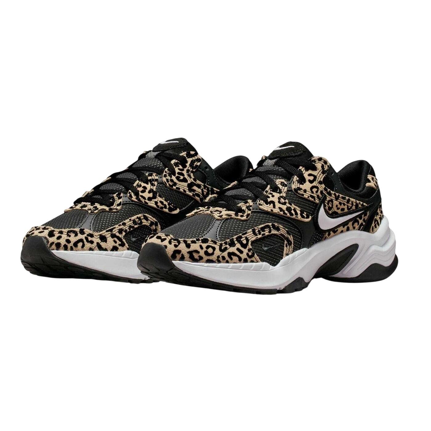 Womens/Ladies Al8 Suede Chunky Sole Trainers (Black/Leopard) 5/5