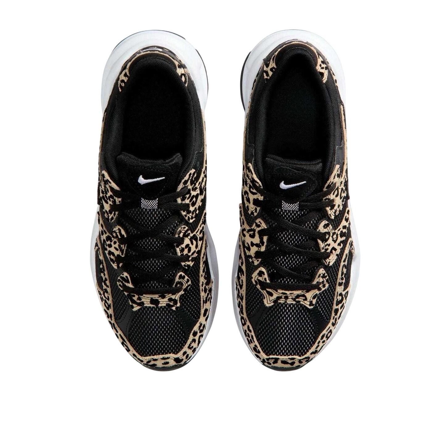 Womens/Ladies Al8 Suede Chunky Sole Trainers (Black/Leopard) 4/5