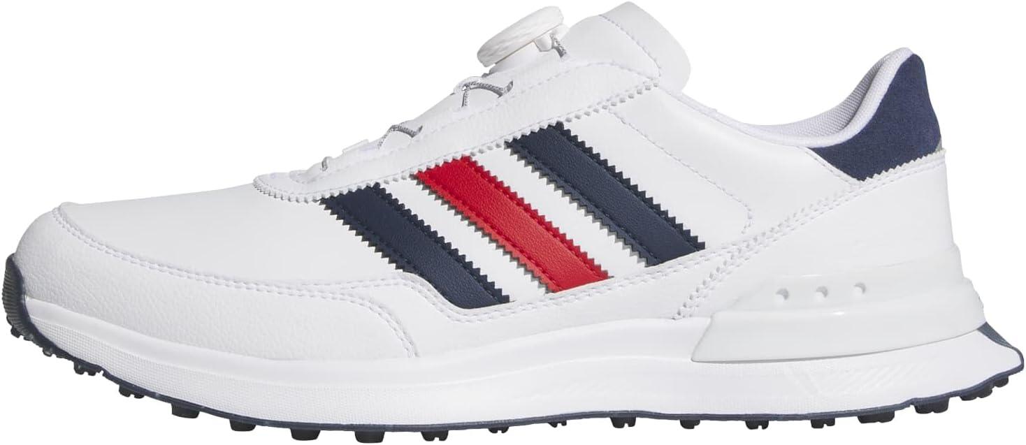 Adidas S2G SL BOA 26, chaussures de golf pour homme, blanc, bleu, rouge 3/6