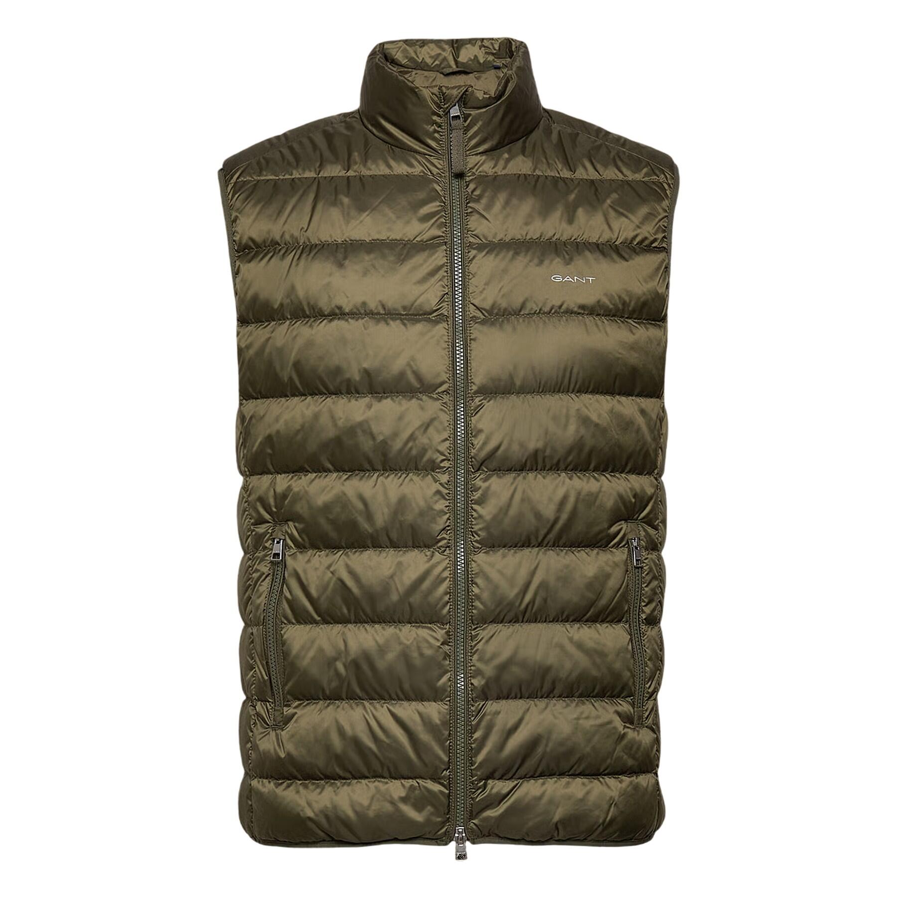 Mens Down Lightweight Gilet (Green) 2/5