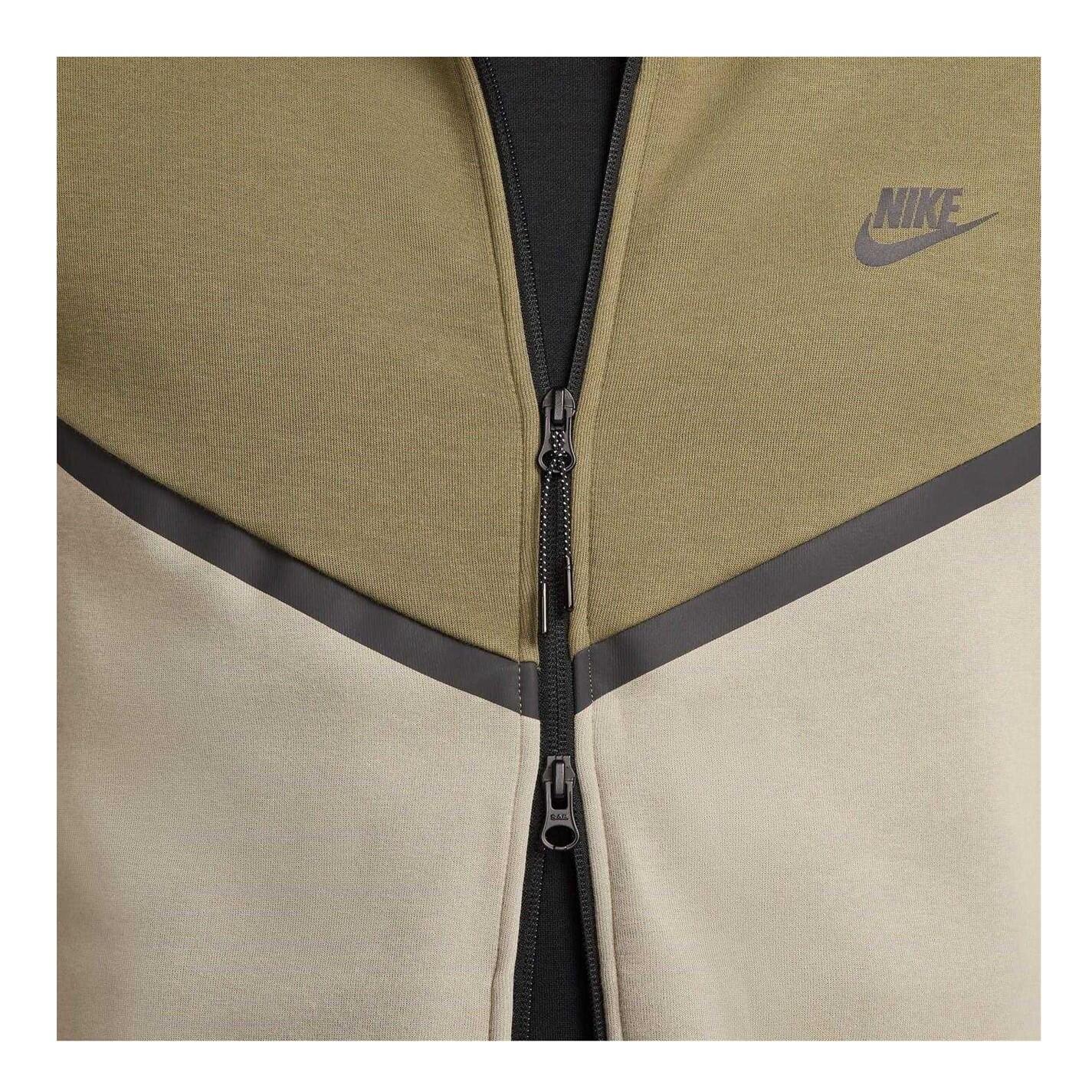 Mens Tech Chevron Full Zip Hoodie (Olive/Army) 3/4