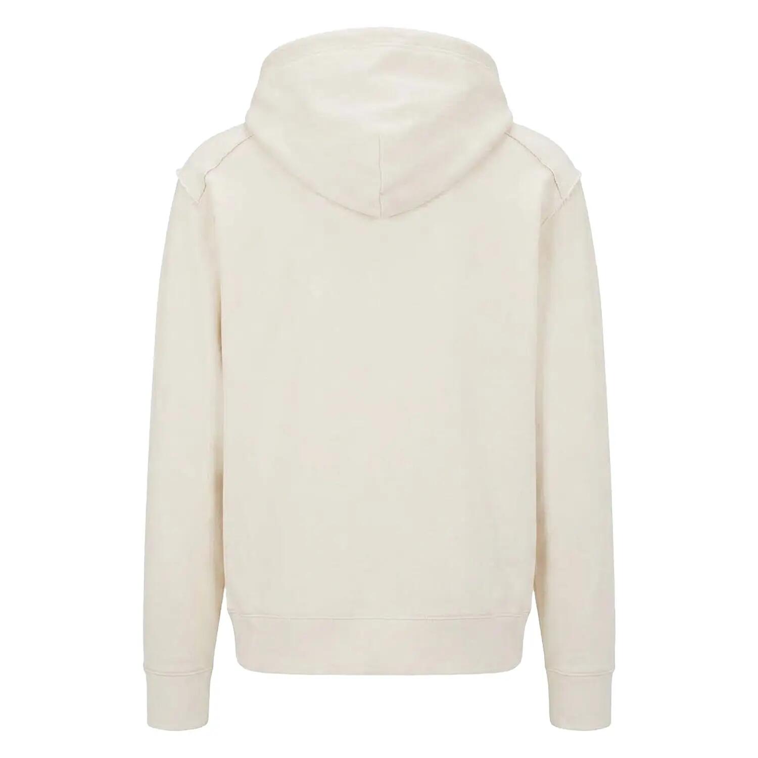 Felpa Con Cappuccio Atletico Grafica Raglan Uomo Boss Bianco 2/2