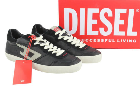 Chaussures - Lifestyle - Hommes - Baskets basses lacets, cuir, Italie - Noir