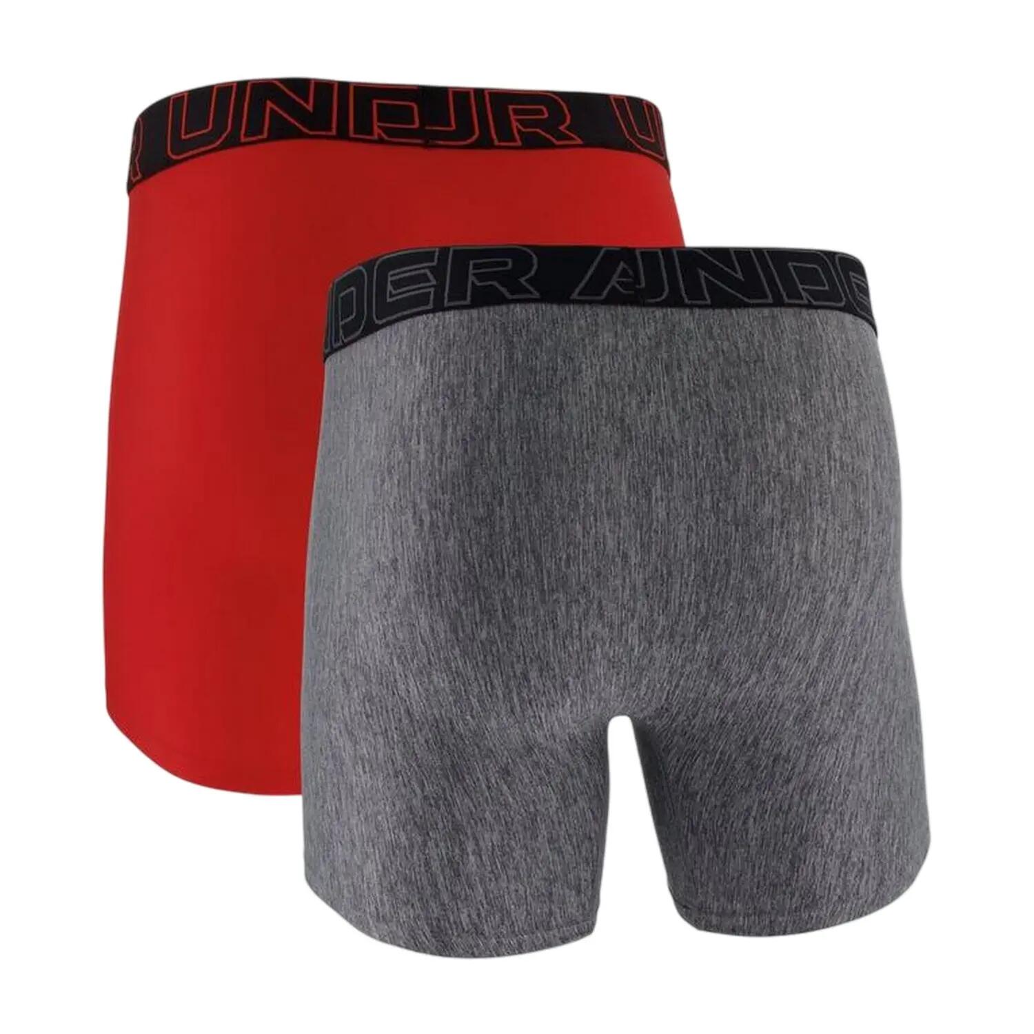 Mens Tech Boxer Briefs (Pack of 2) (Red/Grey Marl) 2/3