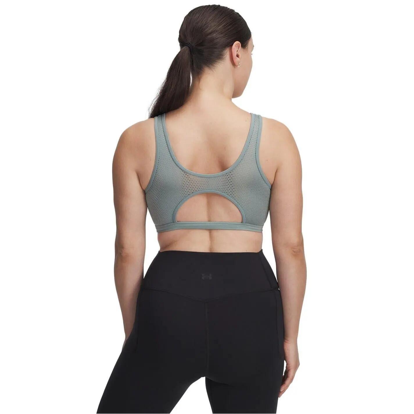 Reggiseno Sportivo Basso Impatto Donna Under Armour Infinity Verde 5/5