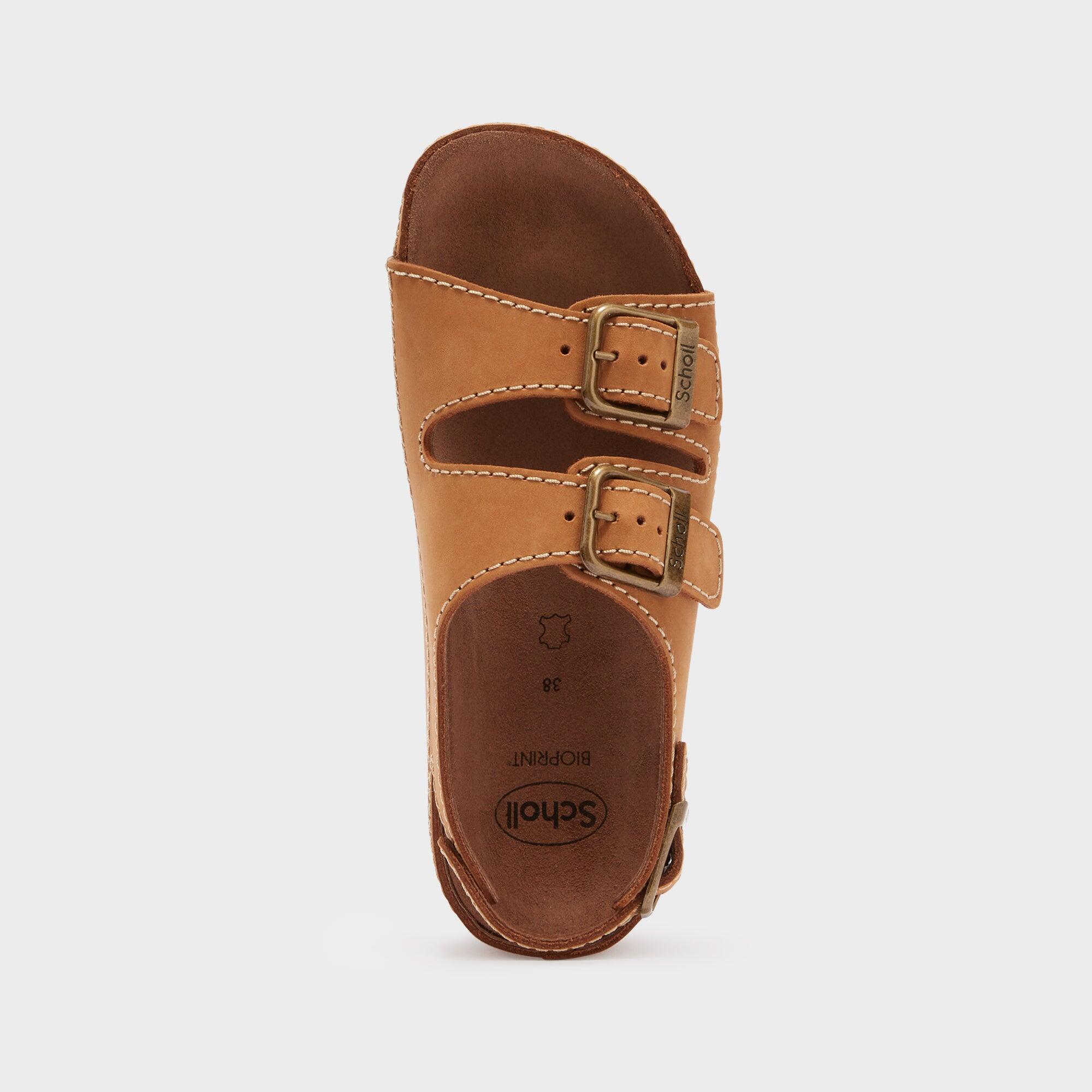 Sandalen unisex Air Bag Backstrap Leerbruin 3/4