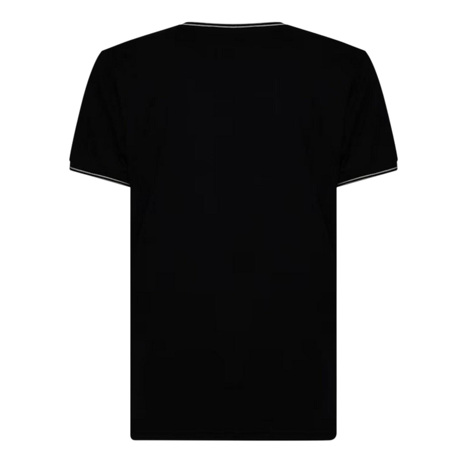 Mens Preece Contrast Striped TShirt (Black) 3/3