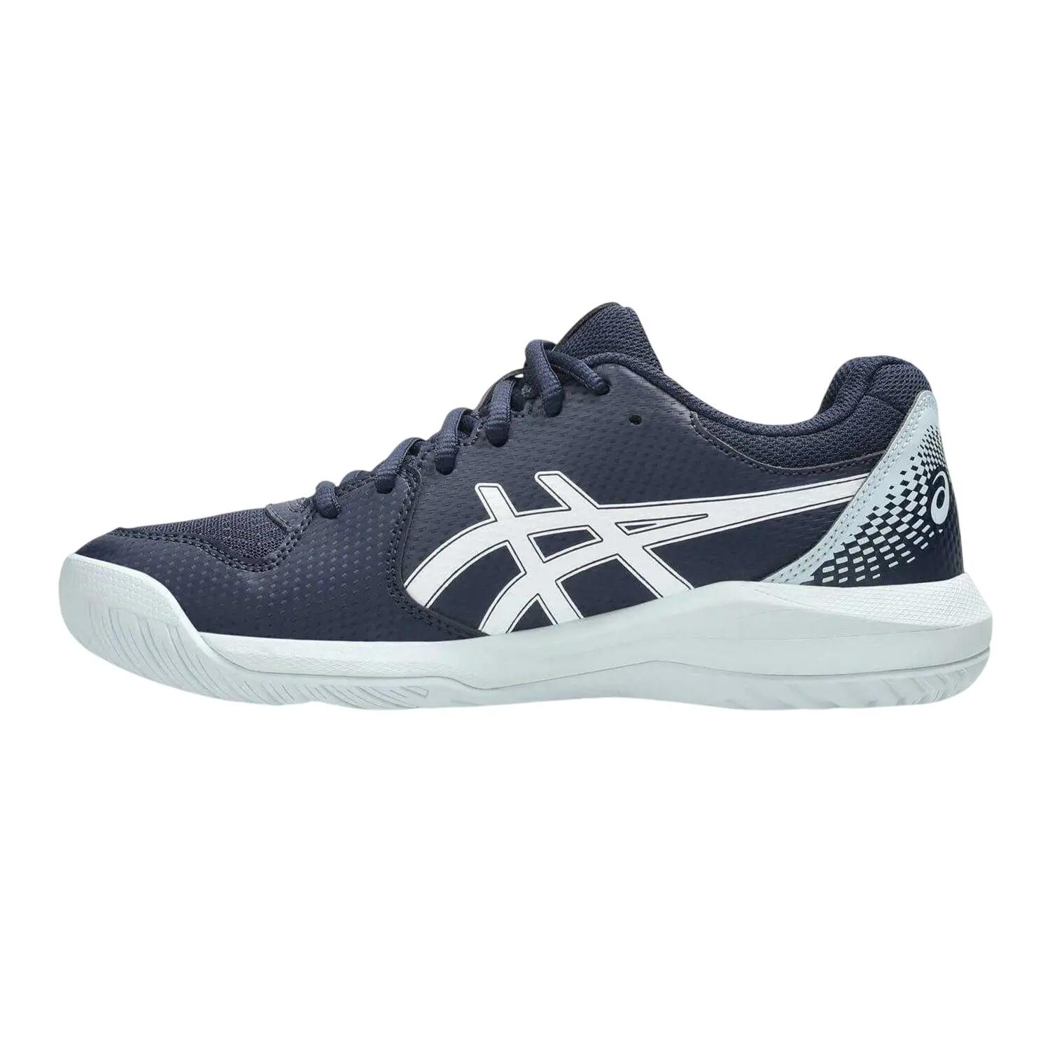 "Gel Dedicate 8" Tennisschuhe für Damen Mitternachtsblau/Weiß 3/4
