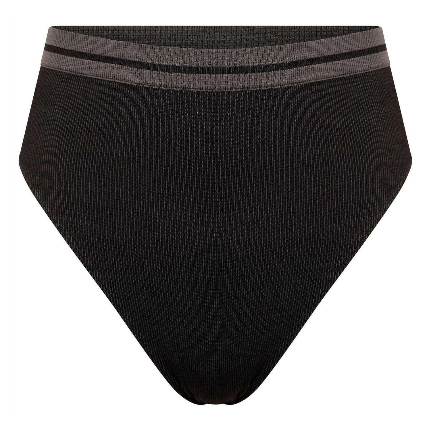 Bas De Maillot De Bain À Taille Haute Motif/style Rayure Contrastée DON'T SWEAT 2/5