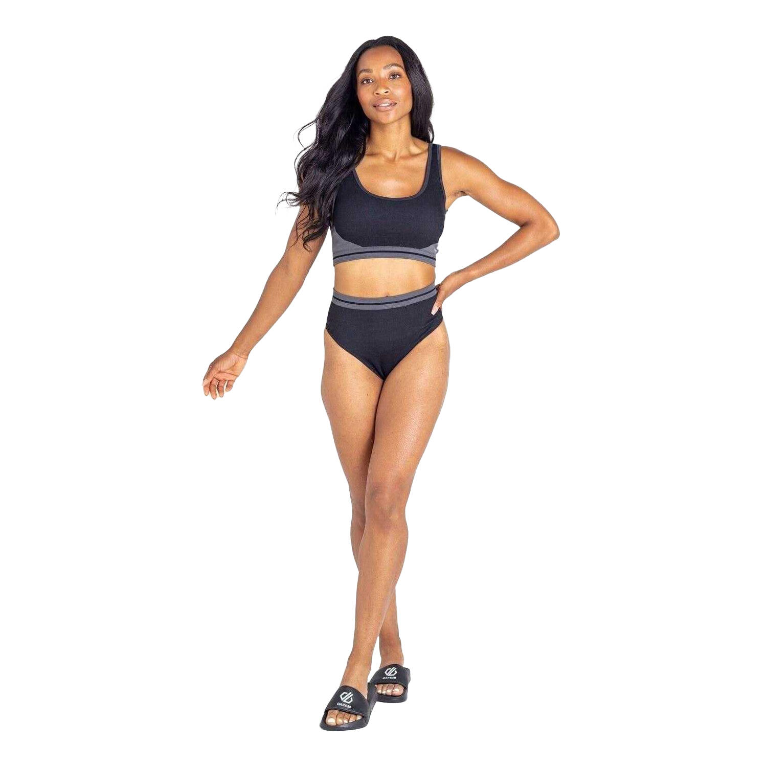 Bas De Maillot De Bain À Taille Haute Motif/style Rayure Contrastée DON'T SWEAT 4/5