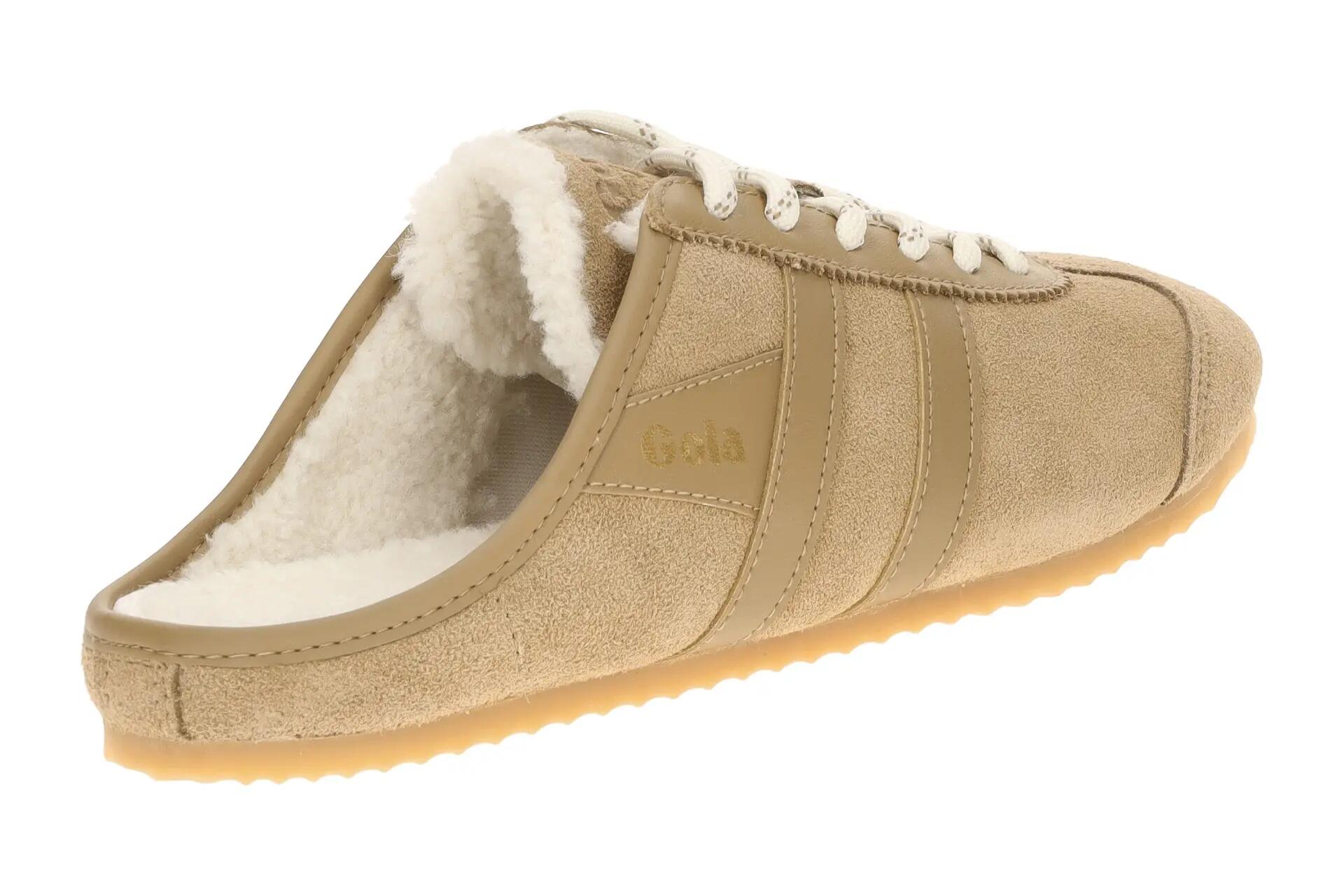 Gola Cleora Damen Pantoletten Mule beige Warmfutter CLB927 4/7