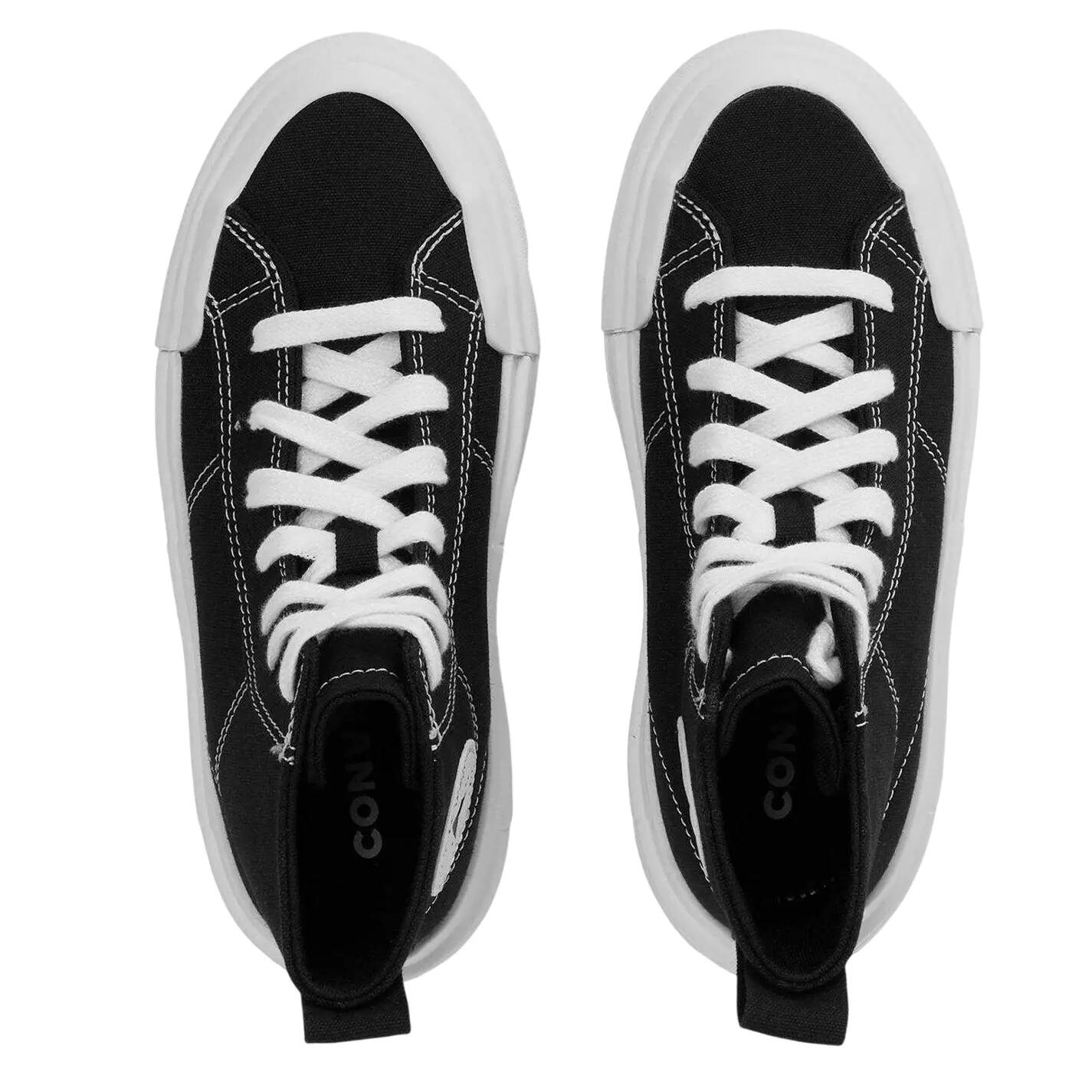 Zapatillas Altas Chuck Taylor Plataformas para Niños/Niñas Negro, Blanco 3/3