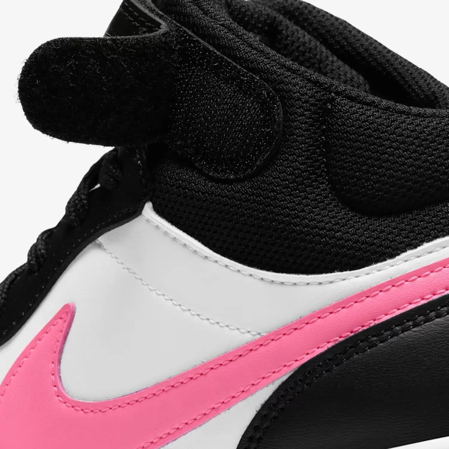 Scarpe Nike COURT BOROUGH MID 2 (GS) BIANCO/NERO/ROSA 3/7
