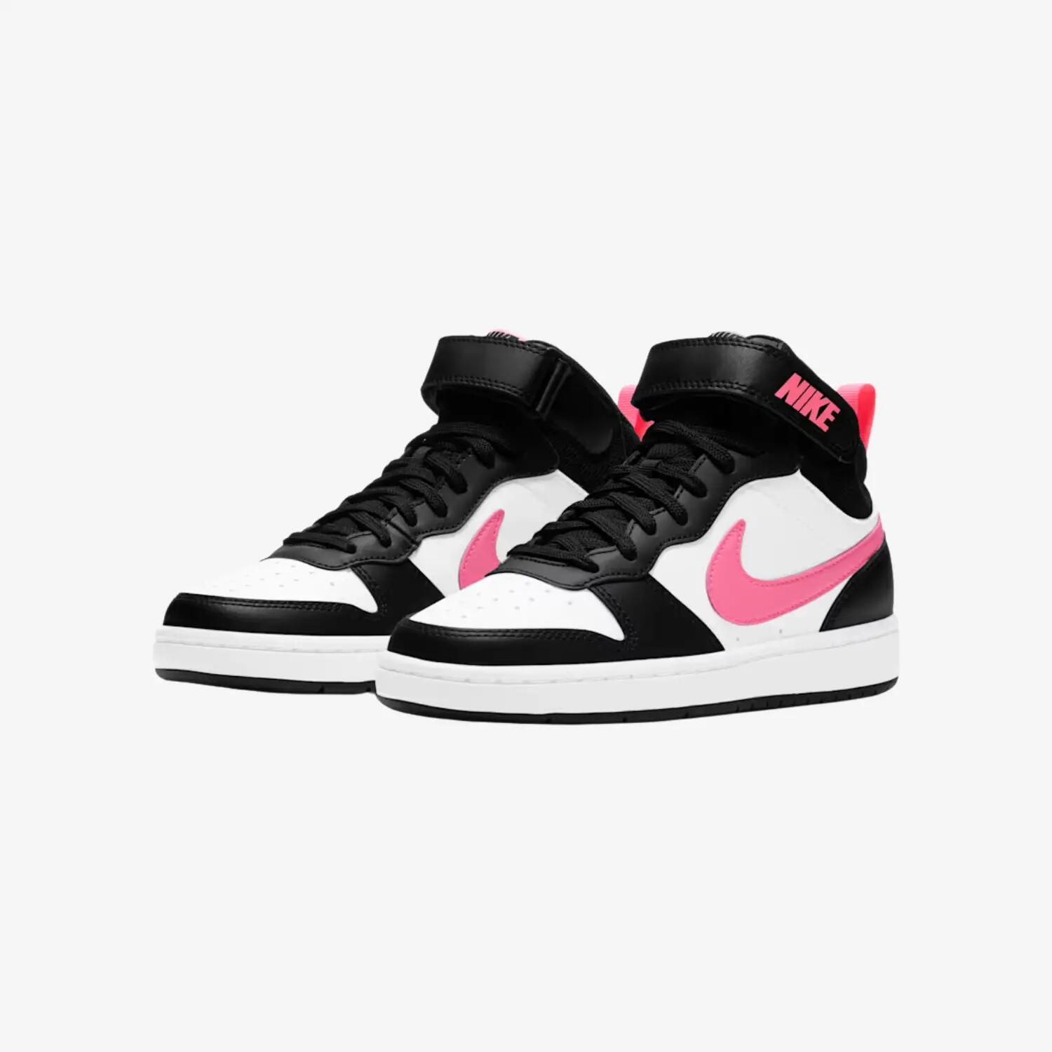 Scarpe Nike COURT BOROUGH MID 2 (GS) BIANCO/NERO/ROSA 2/7