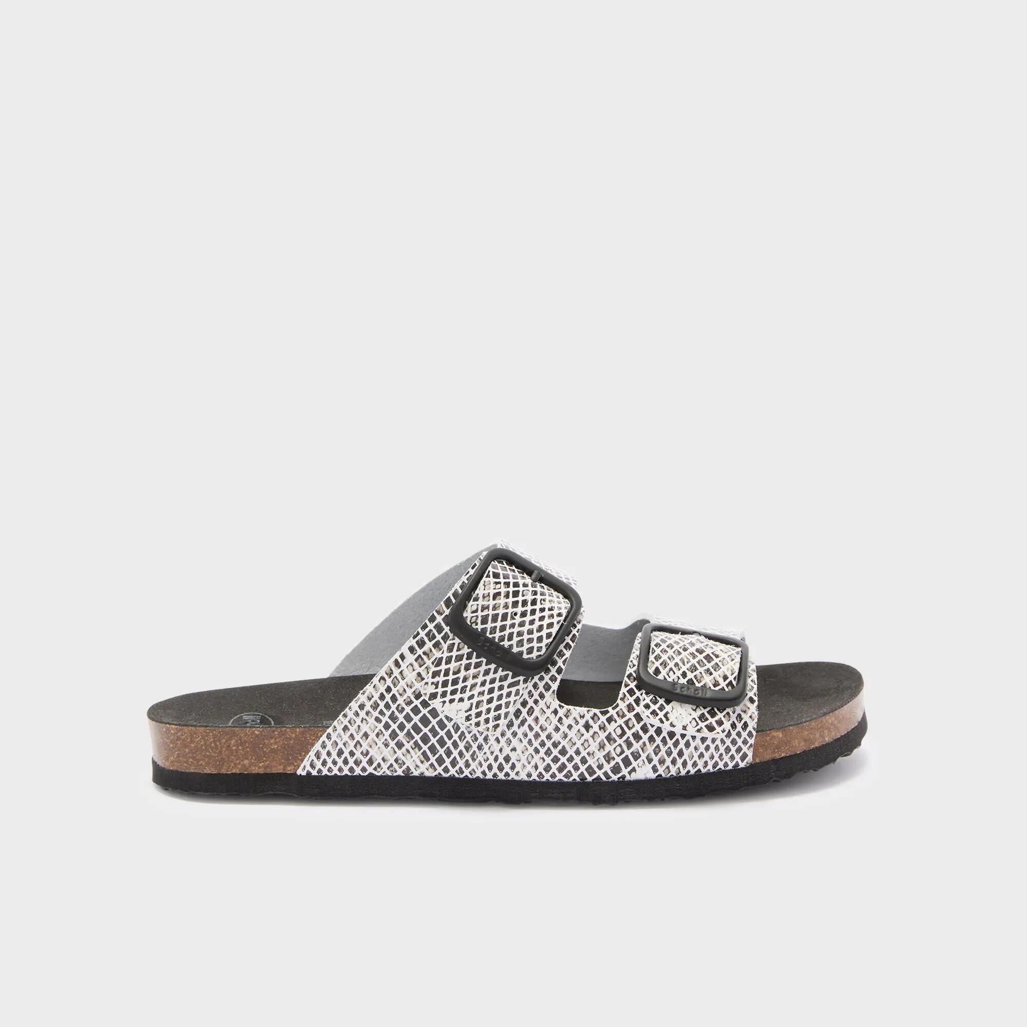Damen Sandalen Jackie 2 Straps Schwarz/Weiß 1/4