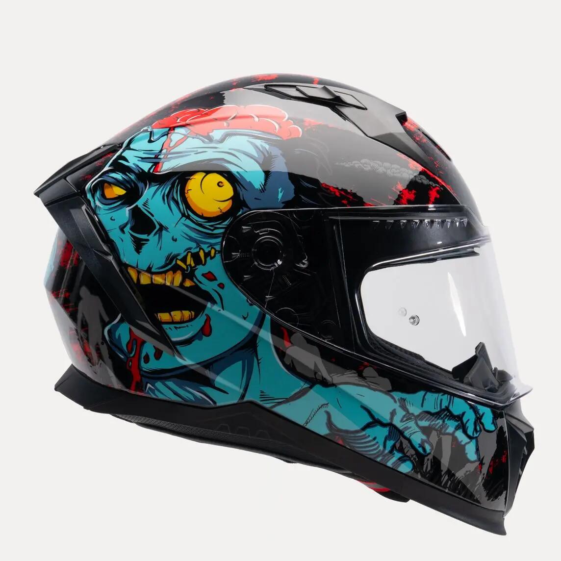 MOTOBLOUZ Casque Intégral EROS NEGAN Black/Green | ECE 22.06 5/7